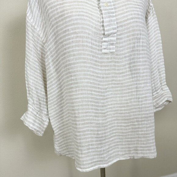 CP Shades 100% Linen Gigi Top Oversized Relaxed Fit Womens Size XS Coastal Boxy - Picture 4 of 15